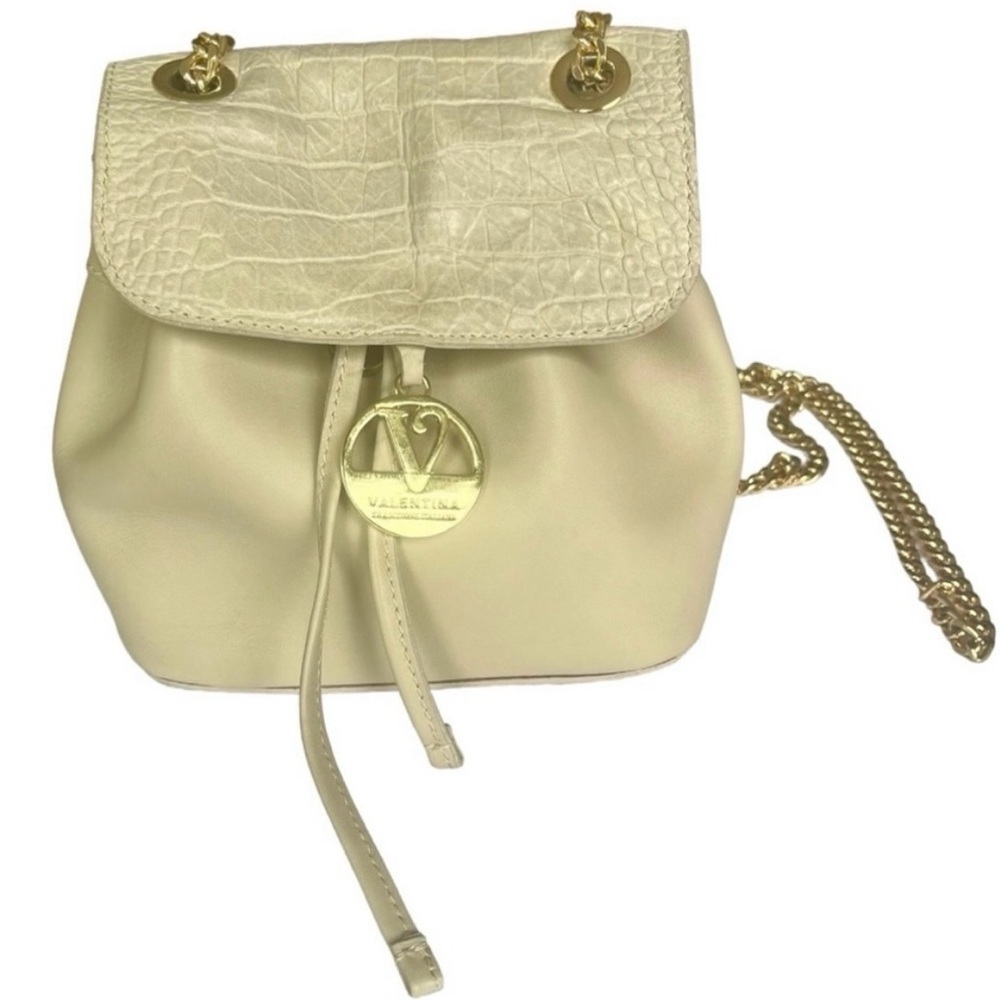 Valentina | Convertible Ivory Gold Tone Purse | Women’s Genuine Leather Bag